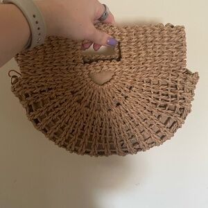 Chic Tan Woven Handbag